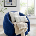 Elegant Kingsbury pillow displayed on a modern chair, adding a refined touch to the decor.
