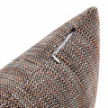 Close-up of the woven texture and zipper on the Elegant Handleman Pillow