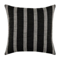 Luxurious Waterman Pillow - 20x20 inches - Featuring a sophisticated black and white striped design, crafted from high-quality woven fabric, perfect for adding an elegant touch to any modern decor.