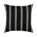 Square shape of Luxurious Waterman Pillow featuring a black and white striped pattern, designed to add a sophisticated touch to any decor.
