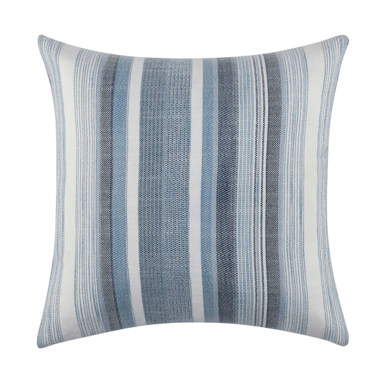 Sophisticated Fountas Pillow in square 20x20 inches size, front view showing sophisticated blue and white striped design, perfect for upscale home decor.