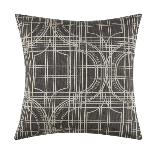 Square version of the Sophisticated Revamp Pillow featuring intricate crisscross lines for a sophisticated and stylish touch.